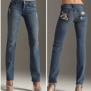 Perfectly Distressed Straight Leg Jeans - New!